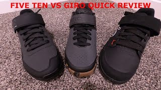 Five Ten Kestral, Hellcat and Giro Chamber II - Quick Review
