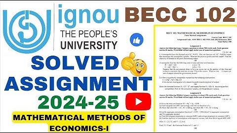 BECC-102 SOLVED ASSIGNMENT 2024-25