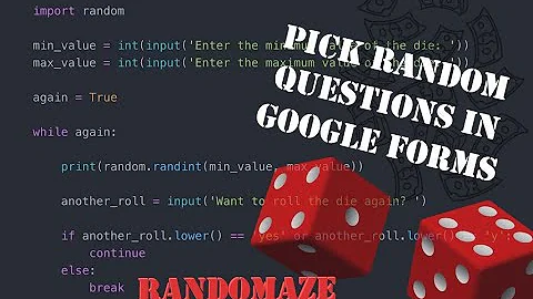 Pick Random Questions from a Question Bank Using Google Form
