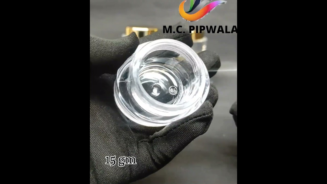 "15gm Acrylic Ovel Shape Double Wall Jar by M.C. Pipwala: Perfect for Storing Your Small Treasures!"
