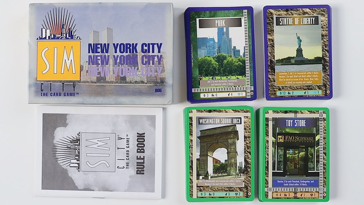 Sim City TCG / CCG NEW YORK Theme Starter Deck Opening / Unboxing