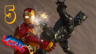 IRONMAN STOP MOTION Action Video Part 5 with Black Panther & Superior Spiderman