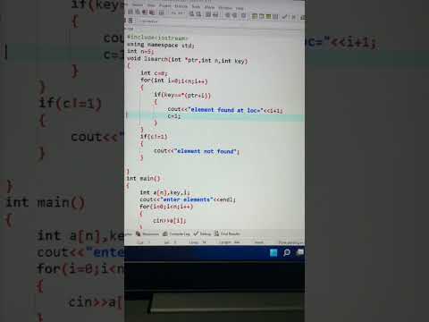 Linear search using