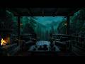 😪 Relax and Sleep Fast (NO ADS) | Heavy Rain, Thunder & Campfire by the Lake in Deep Forest