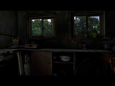 Cozy Rain and Thunder in an Empty Old House 💤⛈️ Window Rain Ambience for Sleep and Relax 4 Hours