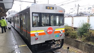 水間鉄道1000形1007.8F 石才駅発車