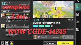 Bgmi Wow Parkour Map Code 44245 Adventure For 69 1Q Players