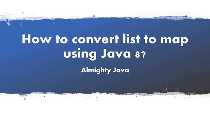 How to convert list to map using Java 8?