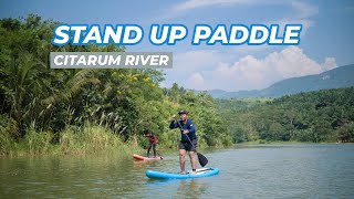 Stand Up Paddling at Citarum River with Paradise SUP Board | Tripacker & Lukulo SUP