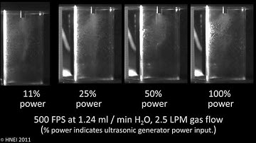 Atomized water droplets into reverse vortex flow - 500 fps slow motion - HNEI