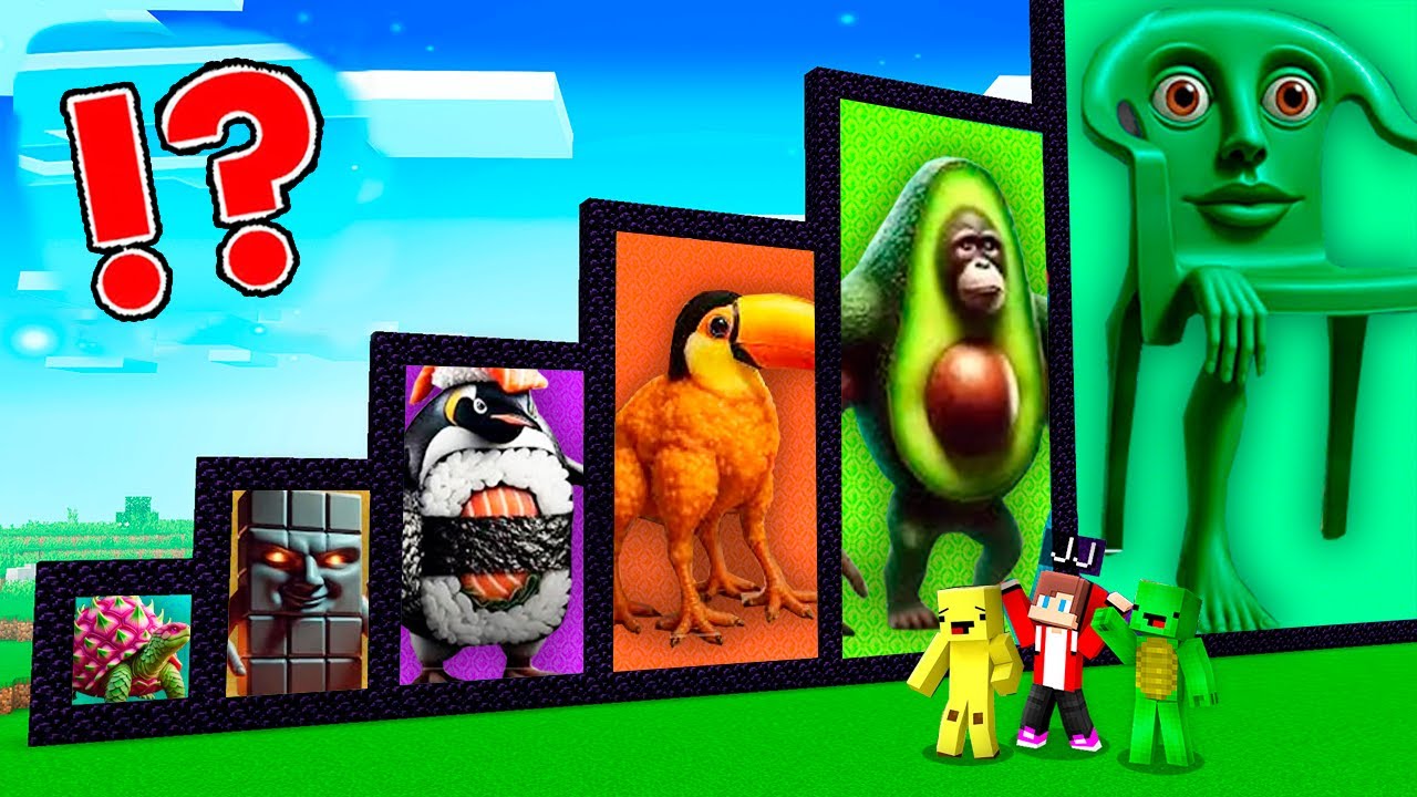 ジェイジェイとマイキーがアップデートされたブレインロットポータルを発見 ！？