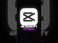 4k quality tutorial Cap cut #explorepage #tutorial #capcut #capcutedit