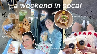 a weekend in socal | coffee shops, downtown disney, sephora haul, etc. 🎀💗✨