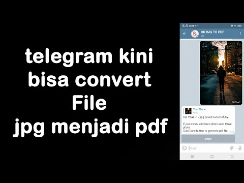 Cara Convert JPEG KE PDF Lewat Telegram