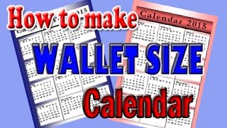 how to make wallet size calendar using Microsoft Publisher (simple & easy) screenshot 2