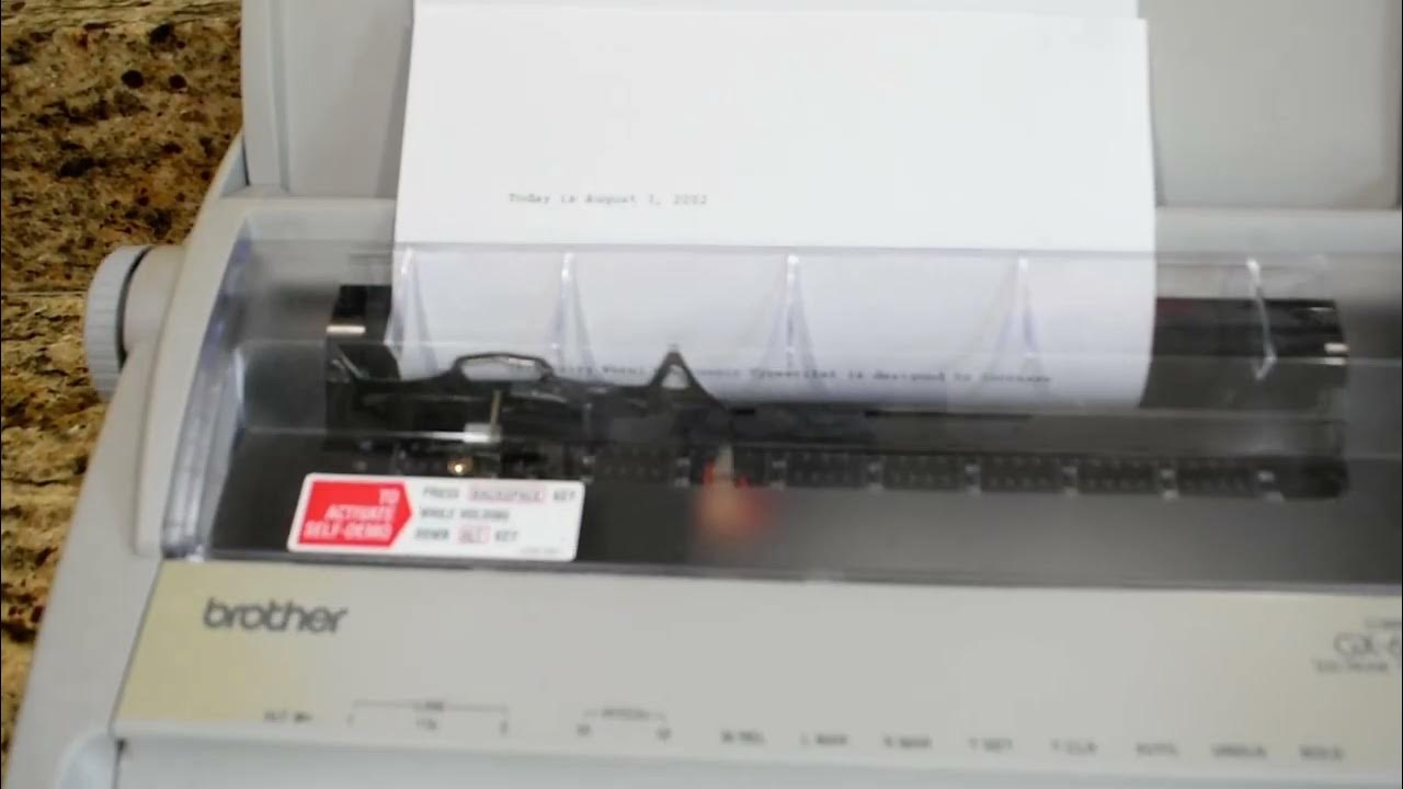 Demo Video Brother GX6750 Typewriter YouTube
