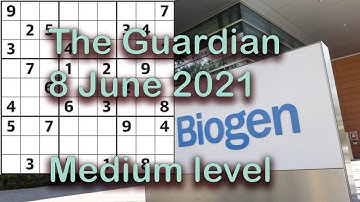 Sudoku solution – The Guardian 8 June 2021 Medium level