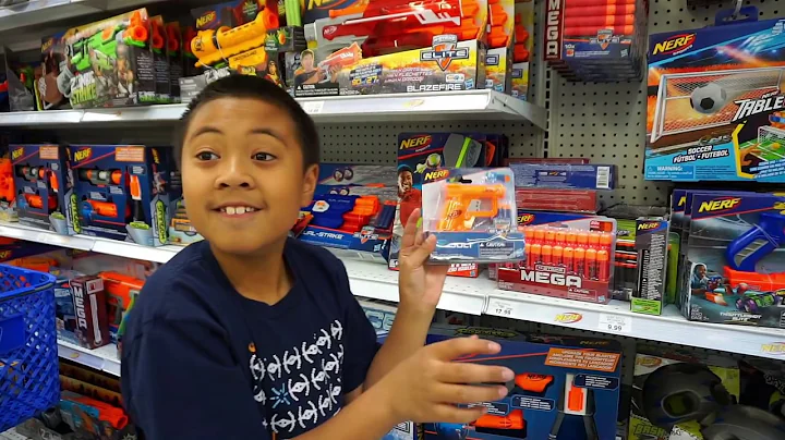 TOYS"R"US Shopping For NERF Guns | Jason Buys 11 N...