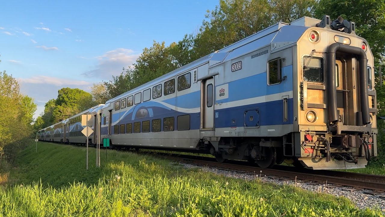 Killer K5CA-LS Horns! EXO Railfanning at Hudson QC 5/16/24 - YouTube
