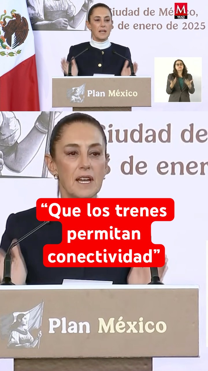 Sheinbaum anuncia plan para desarrollar trenes y conectar rutas en México
