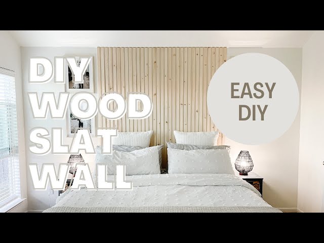 DIY Wood Slat Wall  Hallway & Stair Wall Makeover — MAKER GRAY
