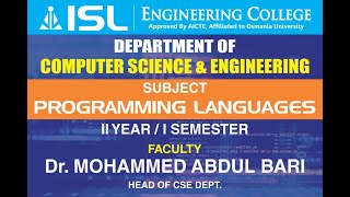 PL Lec 18 UNIT 3 Static and Dynamic scope