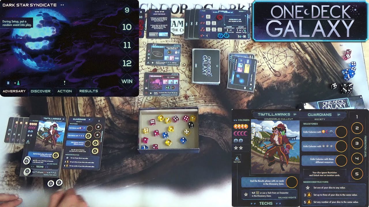 Partida a One Deck Galaxy: Dark Star Syndicate vs Timtillawinks / Guardians