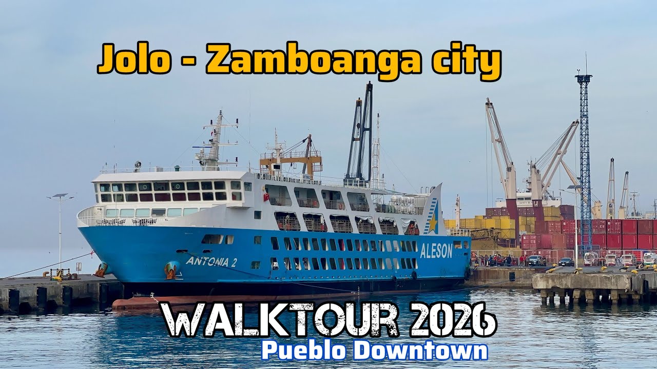 Jolo - Zamboanga city trip | MV Trisha Kerstin 3 tragedy | Walktour in Pueblo downtown - city sounds