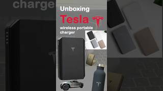 Tesla wireless portable charger unboxing power bank #Tesla #tech #powerbank