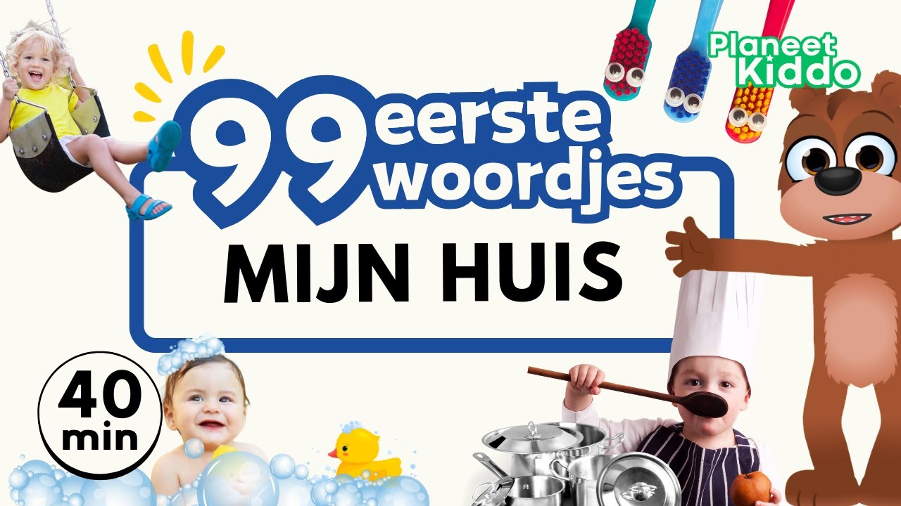👶 99 (!) Eerste Woordjes Leren • Educatief Nederlands Flitskaarten Filmpje • Voor Peuters & Kleuters