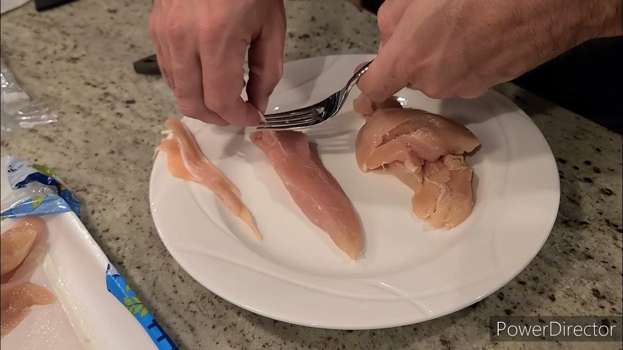 How to easily remove a tendon from a chicken tenderloin. YouTube