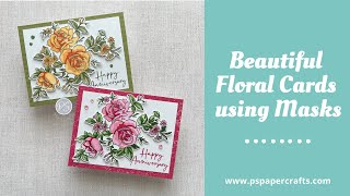 How to make Beautiful Floral Cards using Masks