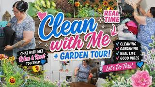 CHATTY REAL TIME CLEAN WITH ME AND GARDEN UPDATE