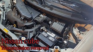 how to remove 2009-2012 nissan Cube transmission