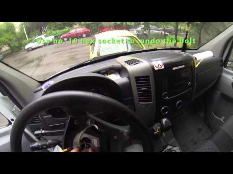 How to change steering wheel + airbag * mercedes sprinter