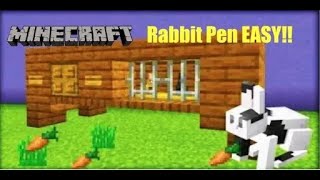 Minecraft Tutorial - How To Make A Rabbit Pen Easy...