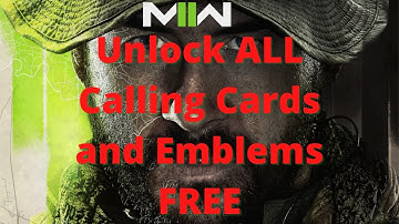 [PATCHED] MW2 Unlock ALL Calling Cards/ Emblems For Free