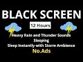 🔴 Cozy Rainstorm and Thunder Ambience | Deep Sleep Black Screen