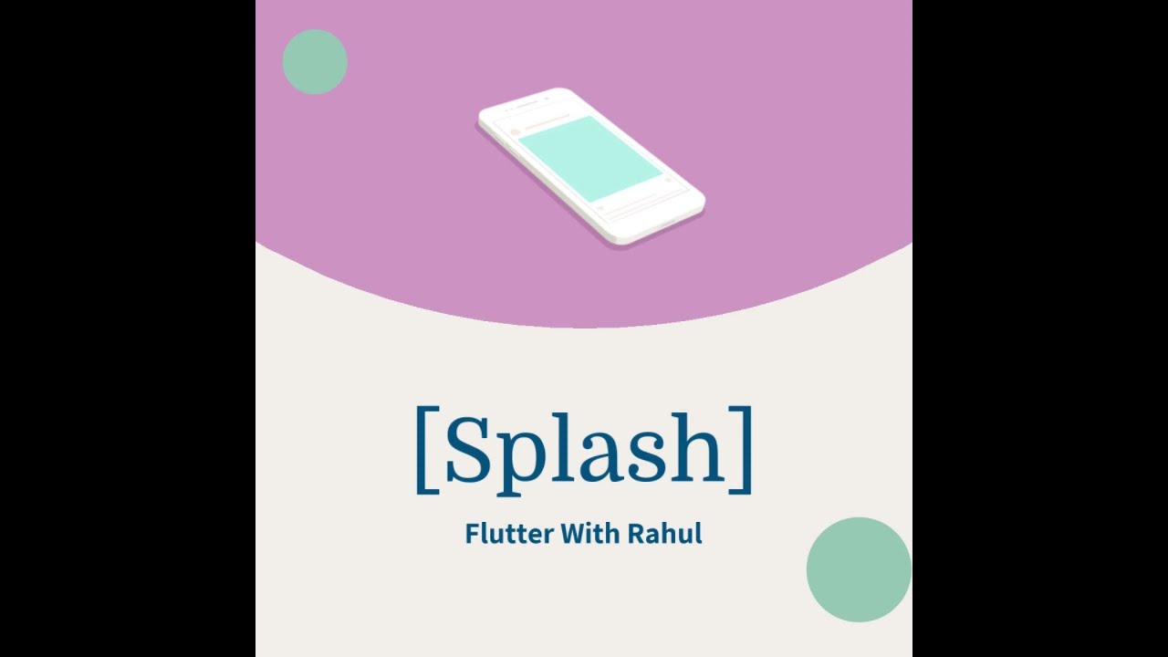 Splash screen in Flutter | Animation | Flutter | Android studio - YouTube