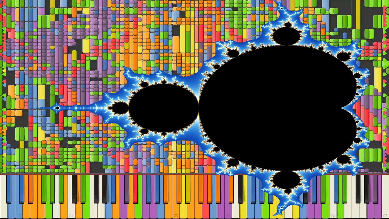 [Black MIDI] Synthesia – Fractal Images 1 million ~ TheSuperMarioBros2