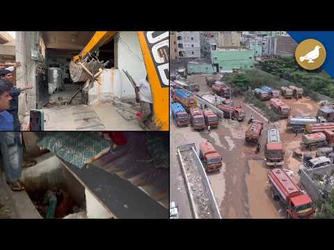 HYDRAA crackdown on illegal borewells near sunnam cheruvu in Madhapur - SIASAT