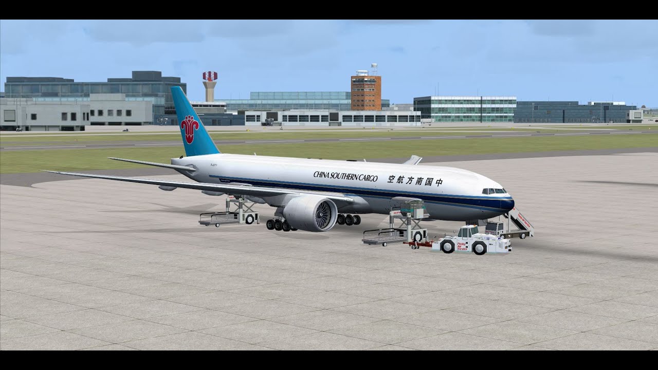 [FSX] First Time Landing the 777F China Southern Cargo into Heathrow EGLL/LHR (Fusion Air VA)