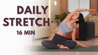 16 Min Full Body Daily Stretch 🌿 Boost Flexibility, Mobility & Relaxation | No Equipment