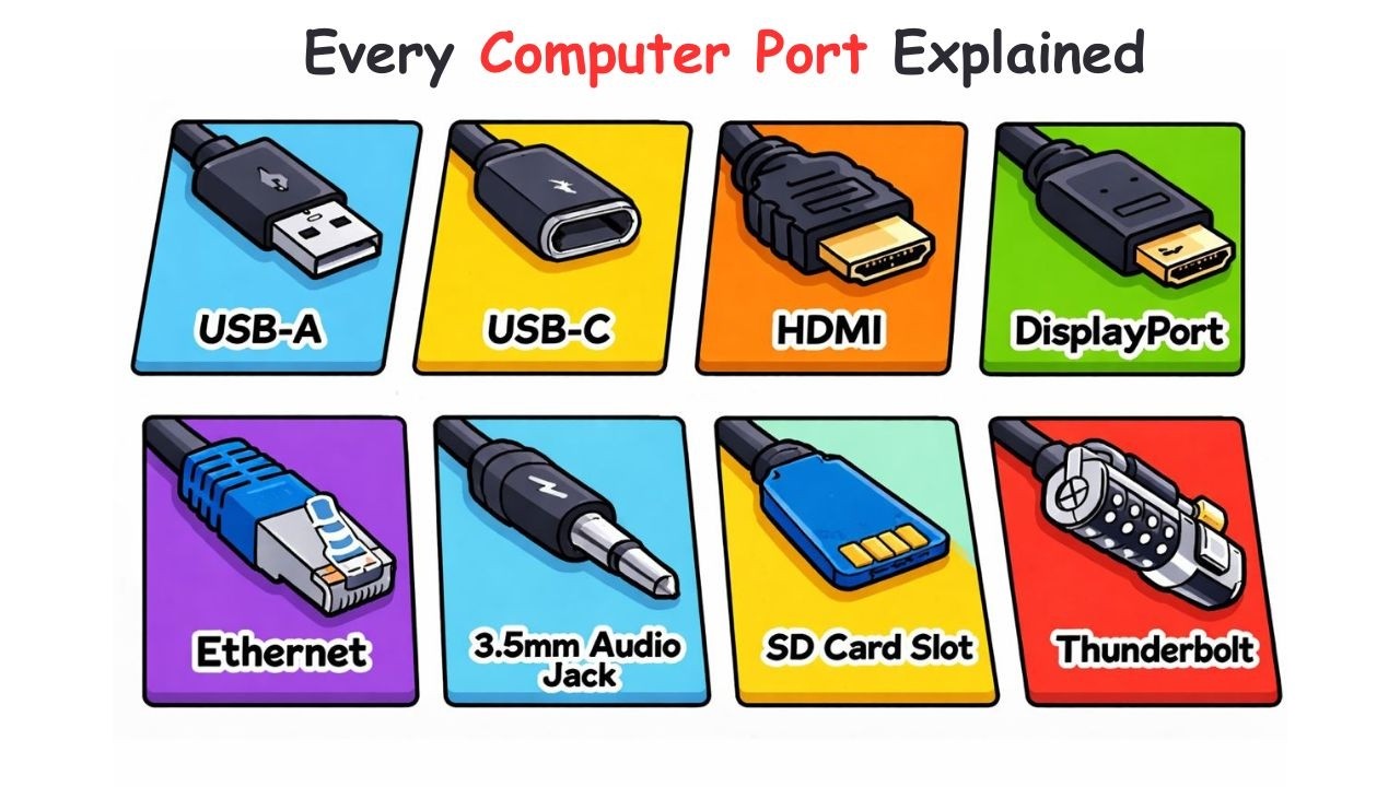 Label 10 Computer Port Every Computer Port Explained - YouTube