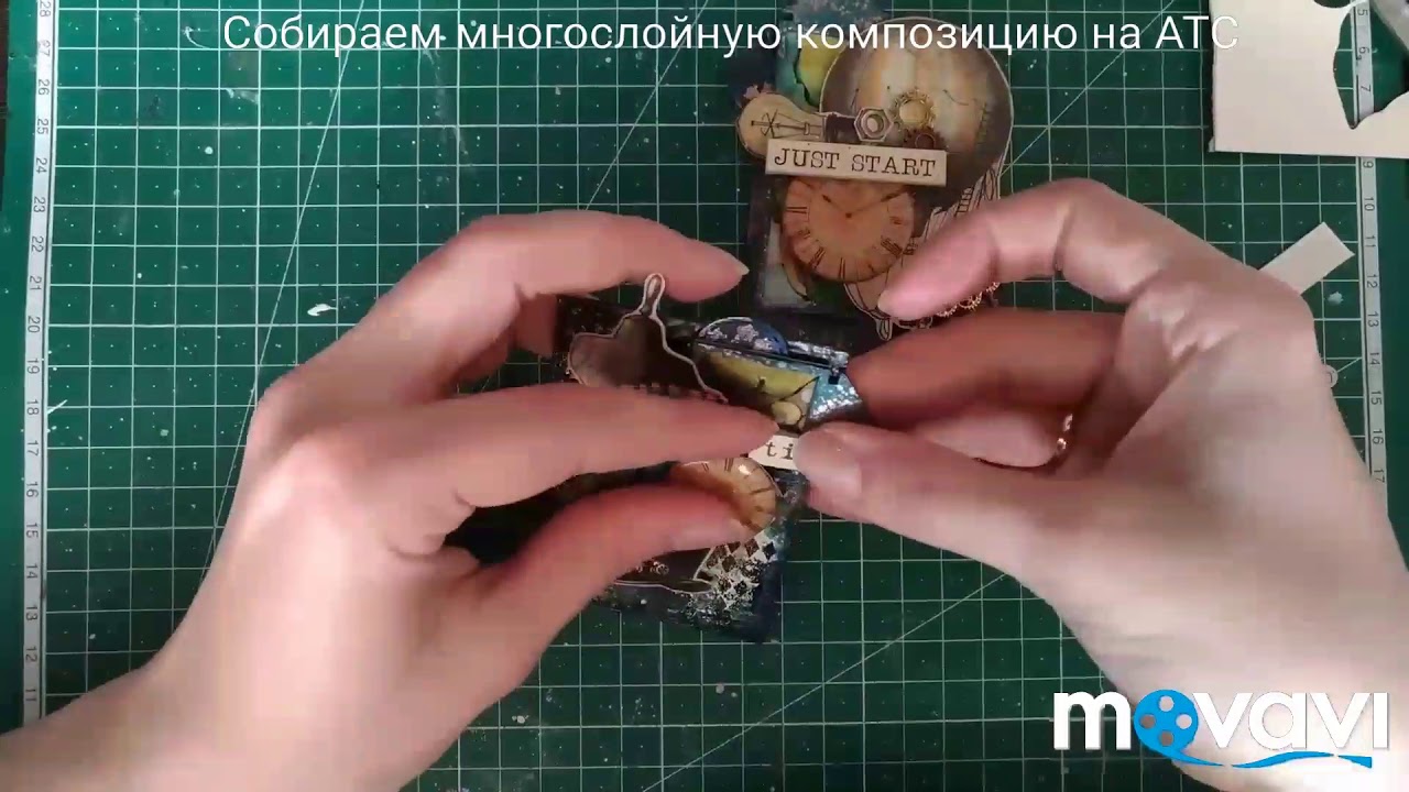 Mixed-media ATC series step-by-step tutorial/ МК по микс-медийной серии АТС