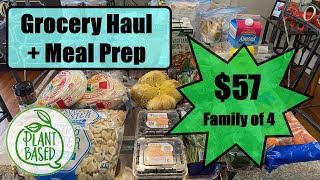 BUDGET Grocery Haul & HEALTHY Meal Prep / Shop Vegan at ALDI / Low Cost Family Meal Plan