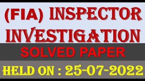 Inspector Investigation FIA Paper| FIA Inspector paper 25 July 2022| Inspector FIA Today Paper