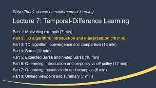 L7 Temporal-Difference Learning P2-Td Algorithm Introduction Mathematical Foundations Of Rl