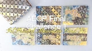 AECP Final Challenge 1: Gel Printed Masculine Card Set