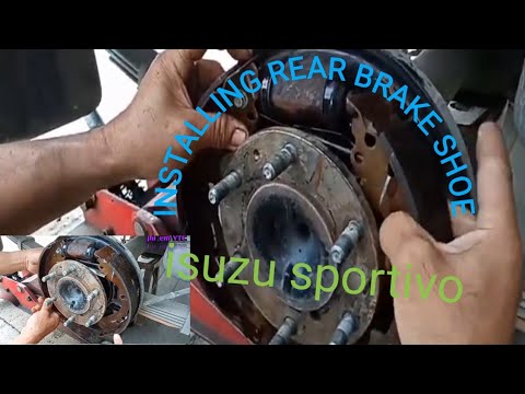 How to install rear brake shoe|isuzu sportivo